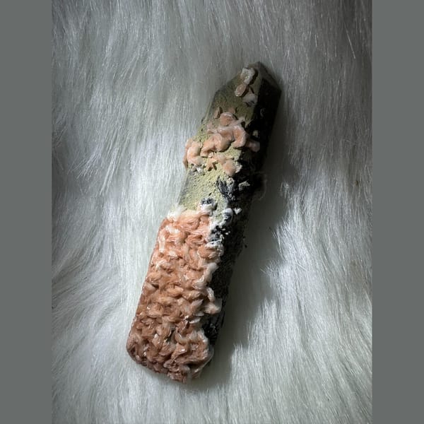 Quartz with Pink Calcite and Specularite Inner Mongolia 10.0 cm — complete view