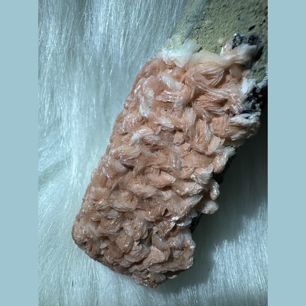 Quartz with Pink Calcite and Specularite Inner Mongolia 10.0 cm — alternate view