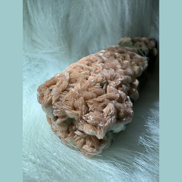 Quartz with Pink Calcite and Specularite Inner Mongolia 10.0 cm — detail view