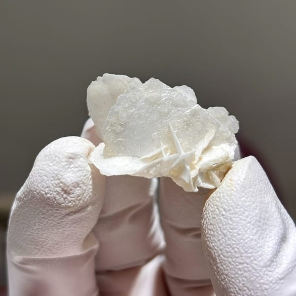Mini calcite cluster — detail view