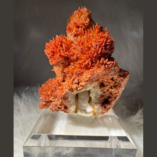 Orange-Red Calcite Cluster 5.5 cm — alternate view