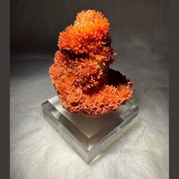 Orange-Red Calcite Cluster 5.5 cm — alternate view