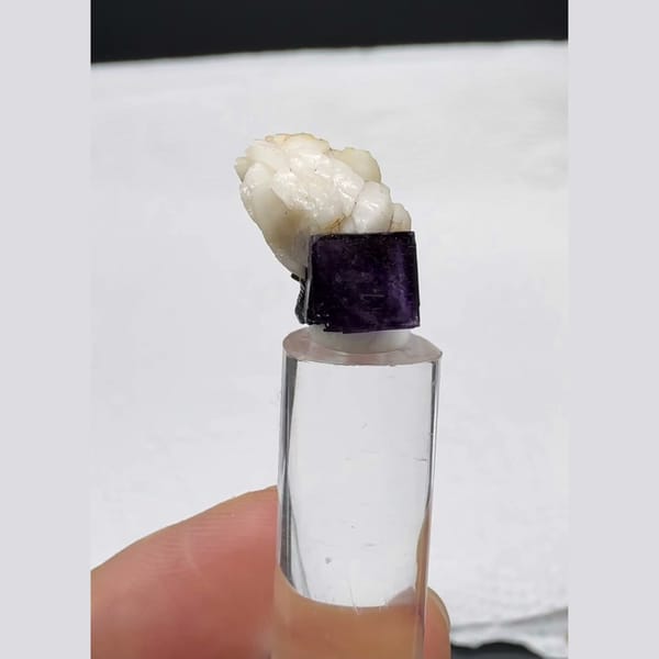 Purple Fluorite with Dolomite Yaogangxian 1.6 cm — complete view
