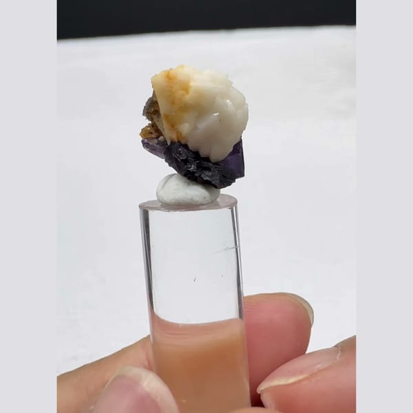 Purple Fluorite with Dolomite Yaogangxian 1.6 cm — alternate view