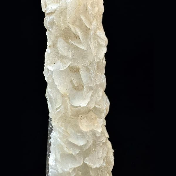 Green-skinned quartz with pale pink calcite from Inner Mongolia — detail view