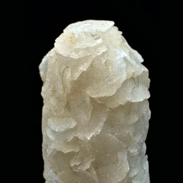 Green-skinned quartz with pale pink calcite from Inner Mongolia — detail view