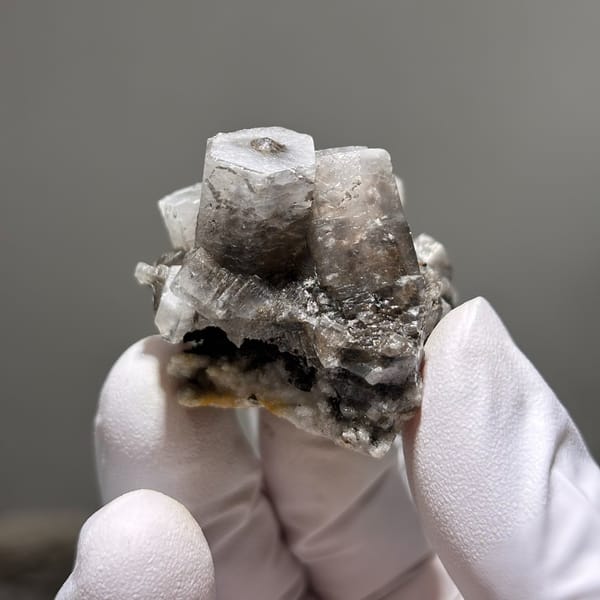 Panda-pattern calcite — detail view