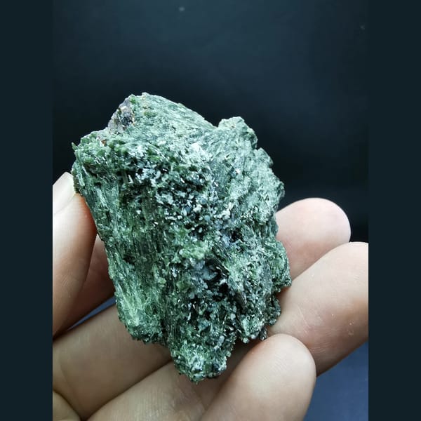 Green epidote cluster from Shijiangshan — alternate view