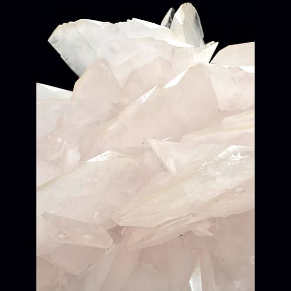 Large pink petal calcite cluster from Yaogangxian, Hunan — detail view