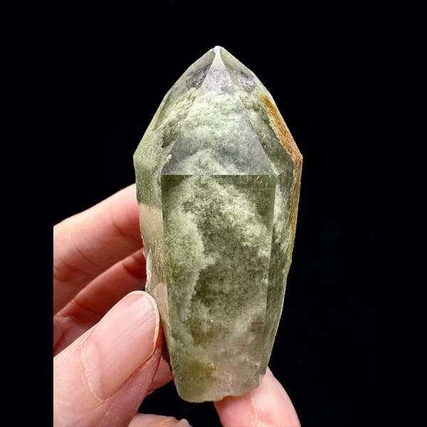 Himalayan green phantom quartz from Pakistan — complete view