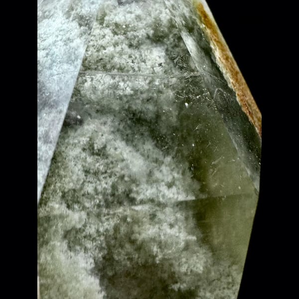 Himalayan green phantom quartz from Pakistan — detail view