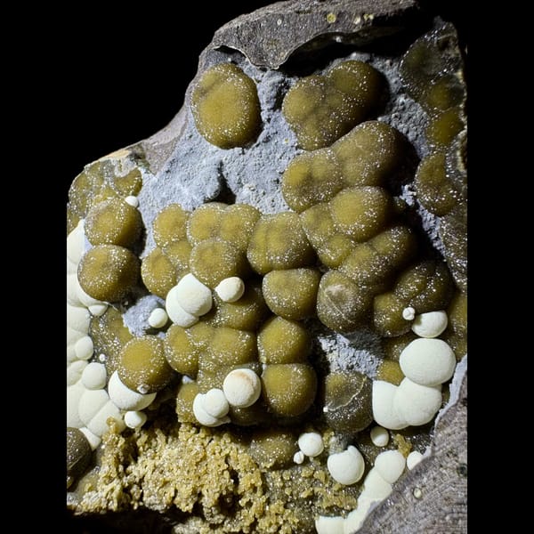 Siderite Balls with White Calcite Vietnam 12.0 cm — alternate view