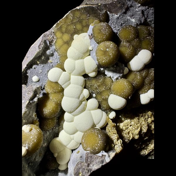 Siderite Balls with White Calcite Vietnam 12.0 cm — alternate view
