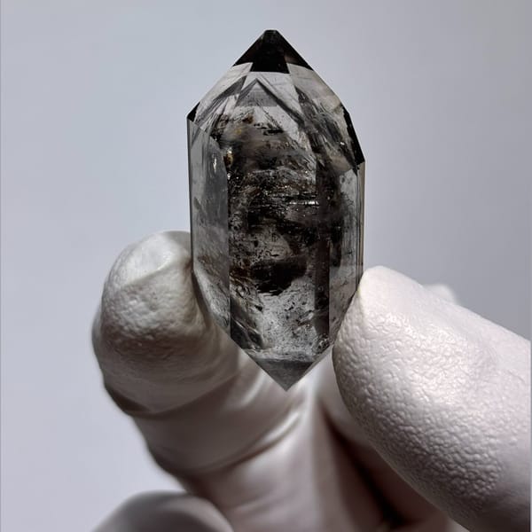 Complete spirit quartz twin from Yunnan — complete view