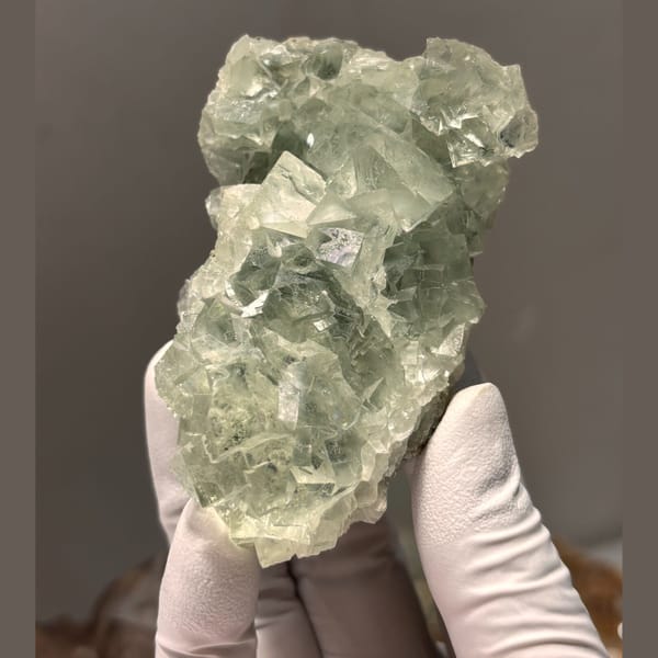 Large Xianghualing fluorite — detail view