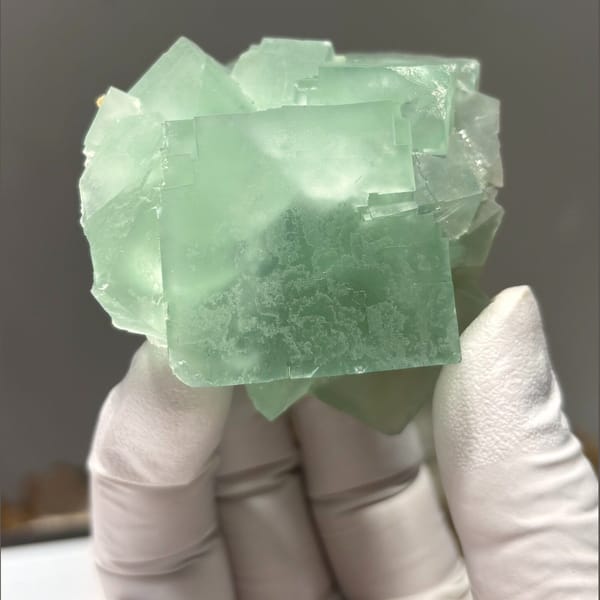 Green fluorite from Fujian — complete view