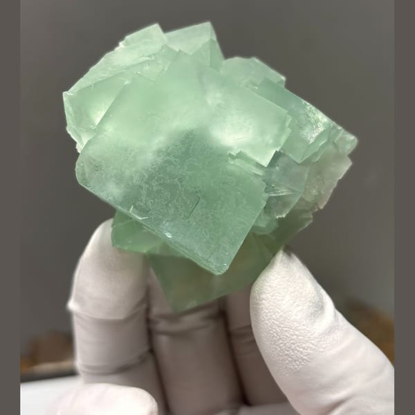 Green fluorite from Fujian — alternate view