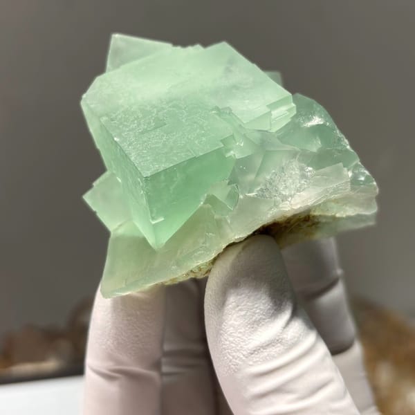 Green fluorite from Fujian — alternate view