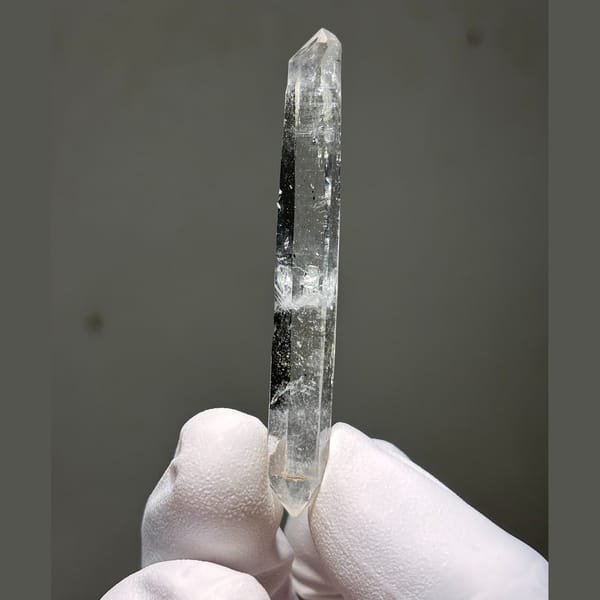 Slender spirit quartz needle from Yunnan — alternate view