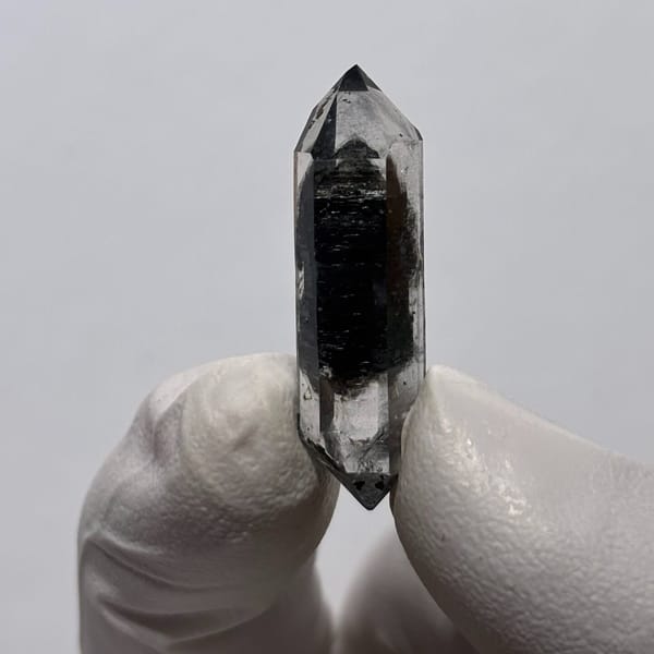 Petite candy-heart spirit quartz from Yunnan — complete view