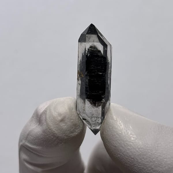 Petite candy-heart spirit quartz from Yunnan — alternate view
