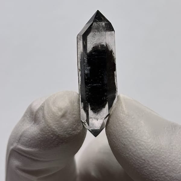 Petite candy-heart spirit quartz from Yunnan — alternate view