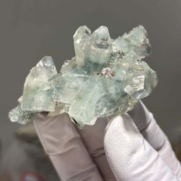 Double-sided apophyllite from India — complete view