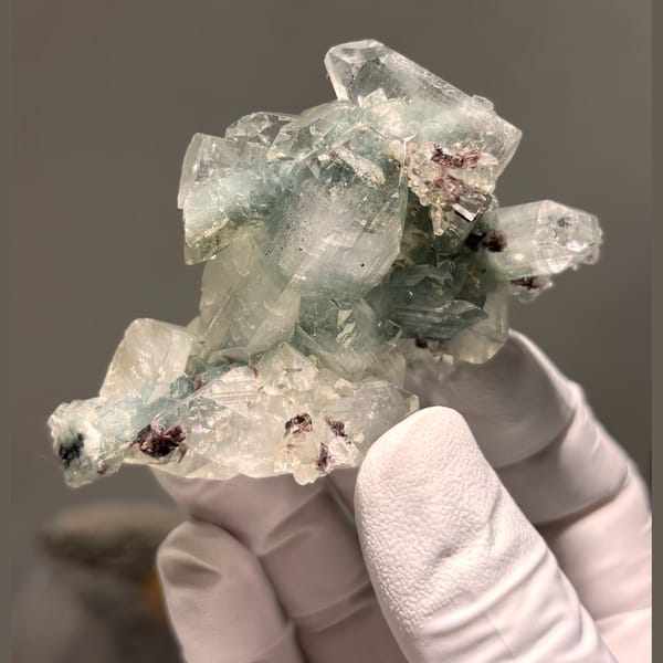 Double-sided apophyllite from India — detail view