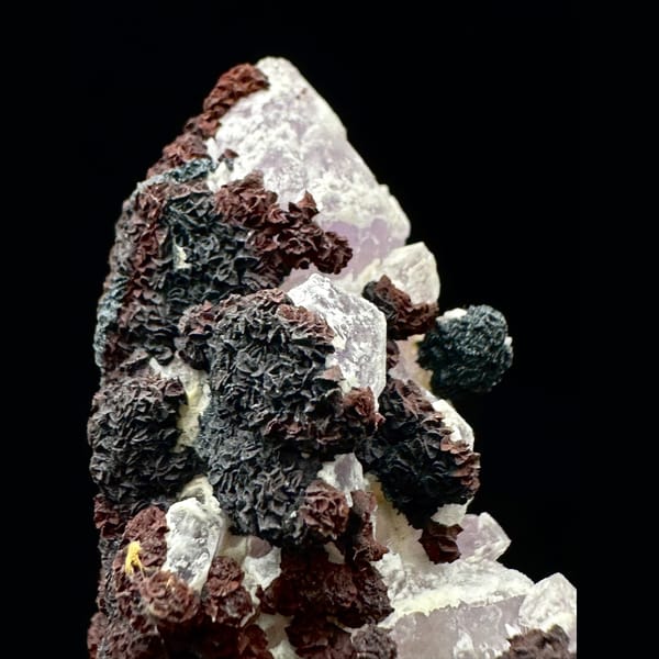 Second-growth amethyst with red limonite from Inner Mongolia — alternate view