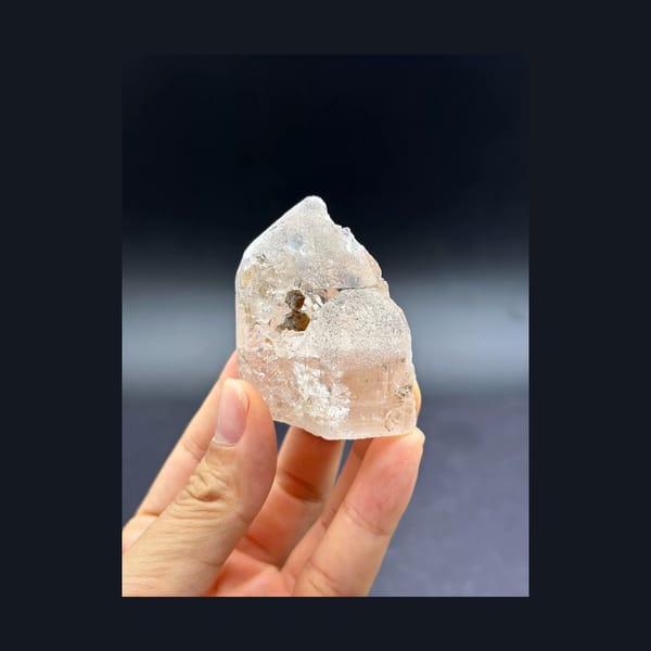 Etched Topaz Crystal with Mica from Yunnan