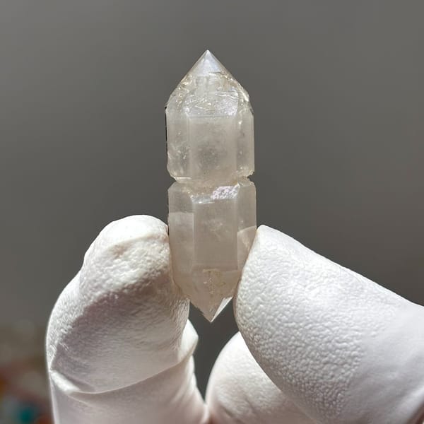 White sketch peanut spirit quartz from Yunnan — alternate view