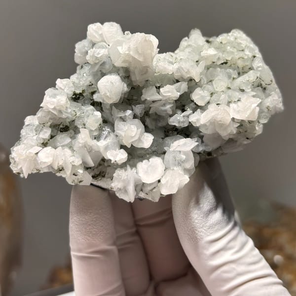 Calcite with quartz from Hunan — alternate view