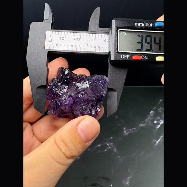Rich purple fluorite cubes with framed edges from Henan — detail view