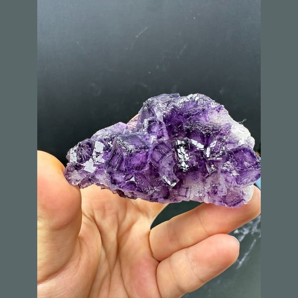 Glassy purple framed fluorite from Luoyang Henan — alternate view