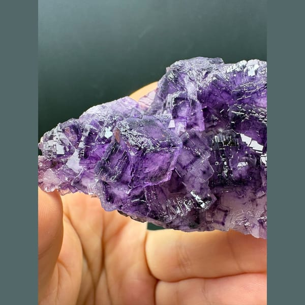 Glassy purple framed fluorite from Luoyang Henan — alternate view