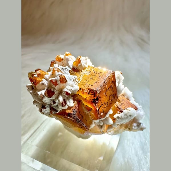 Fluorite and Calcite with Quartz Yunnan 5.0 cm — alternate view