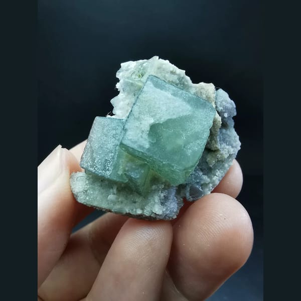 Soft-toned Morandi fluorite from Inner Mongolia — alternate view