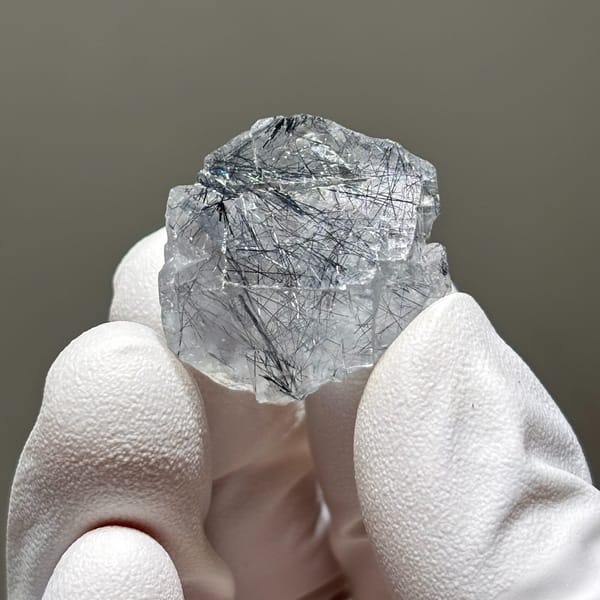 Yaogangxian fluorite with jamesonite — alternate view