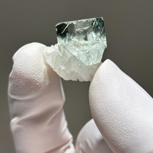 Zhejiang fluorite with quartz — alternate view