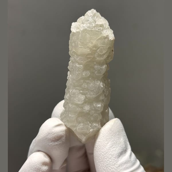 High-temp quartz with calcite from Inner Mongolia — complete view
