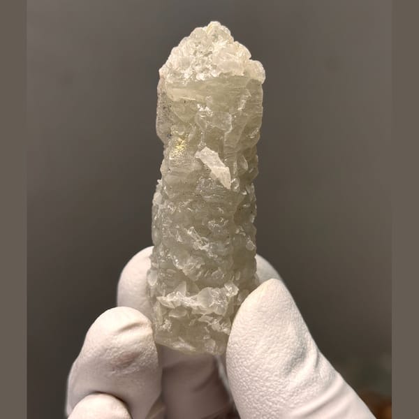 High-temp quartz with calcite from Inner Mongolia — alternate view