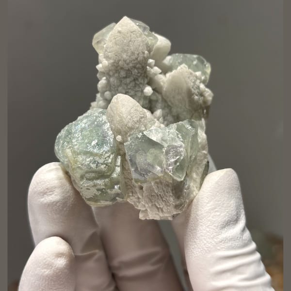 Quartz with fluorite C from Inner Mongolia — detail view