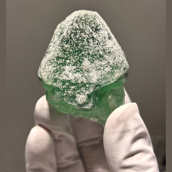Green fluorite from Outer Mongolia — alternate view