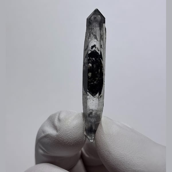 Candy-heart spirit needle from Yunnan — detail view