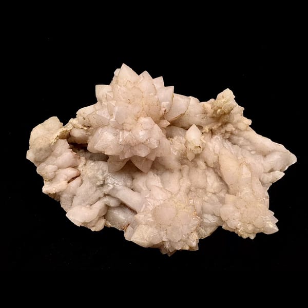 Pink quartz cluster from Morocco — complete view