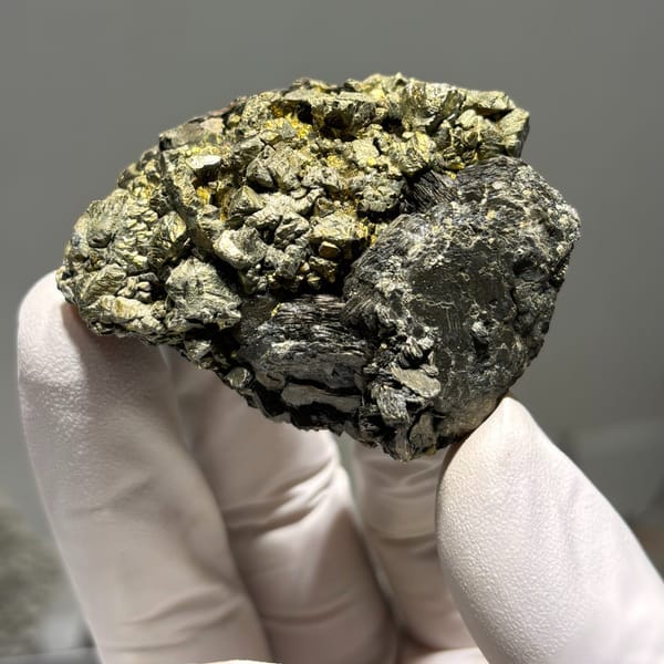 Pyrrhotite with pyrite from Inner Mongolia — alternate view