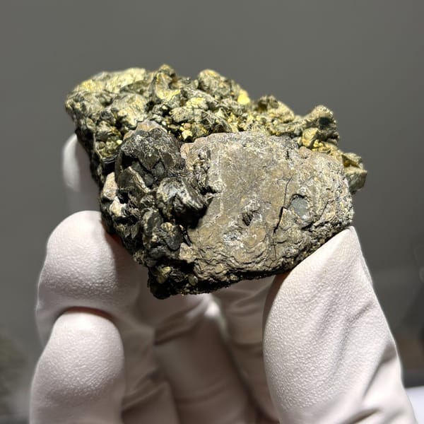 Pyrrhotite with pyrite from Inner Mongolia — alternate view