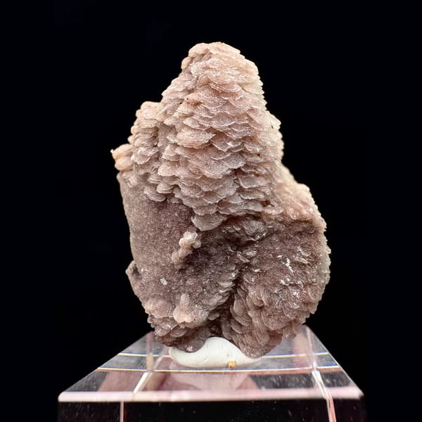 Two-tone pink and white layered petal calcite from Inner Mongolia — detail view