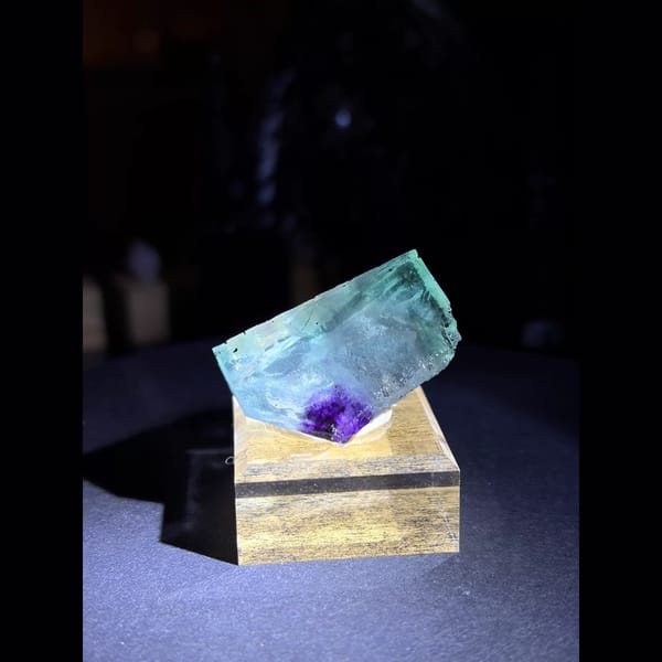 Phantom fluorite crystal from Namibia — complete view