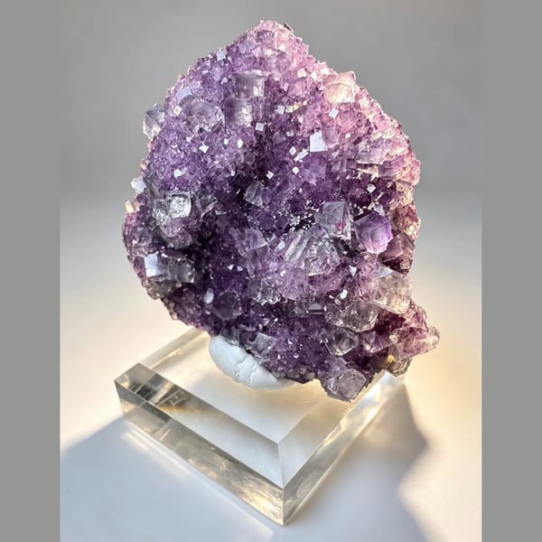 Purple Fluorite Cluster Namibia 5.5 cm — complete view